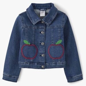 Gymboree girls Apple Denim Jacket Head Of The Class Indigo Toddler girls 3T